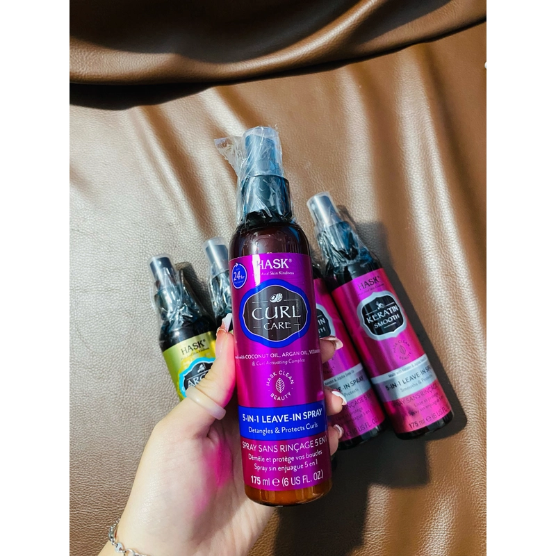 Chai xịt dưỡng tóc Keratin HASK 175ml - 100% chuẩn Auth bao check 455706