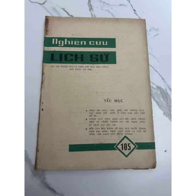 Tạp chí Nghiên cứu Lịch sử - Số 105 - Tháng 12/1967 703346