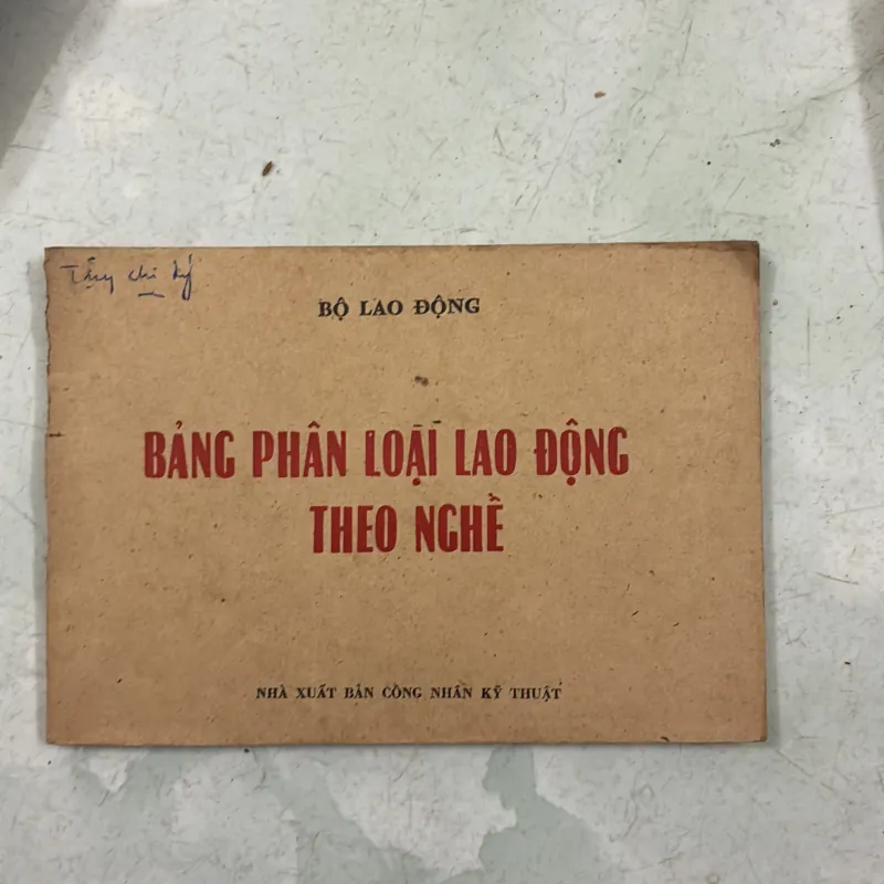 Bảng phân loại lao động theo nghề - 1979s 1019261