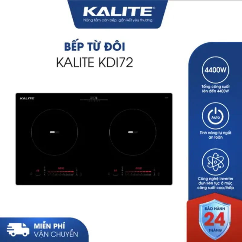 Bếp từ Kalite KDI72 4400W Inverter, mặt kính Kanger, hẹn giờ 99 phút 574442