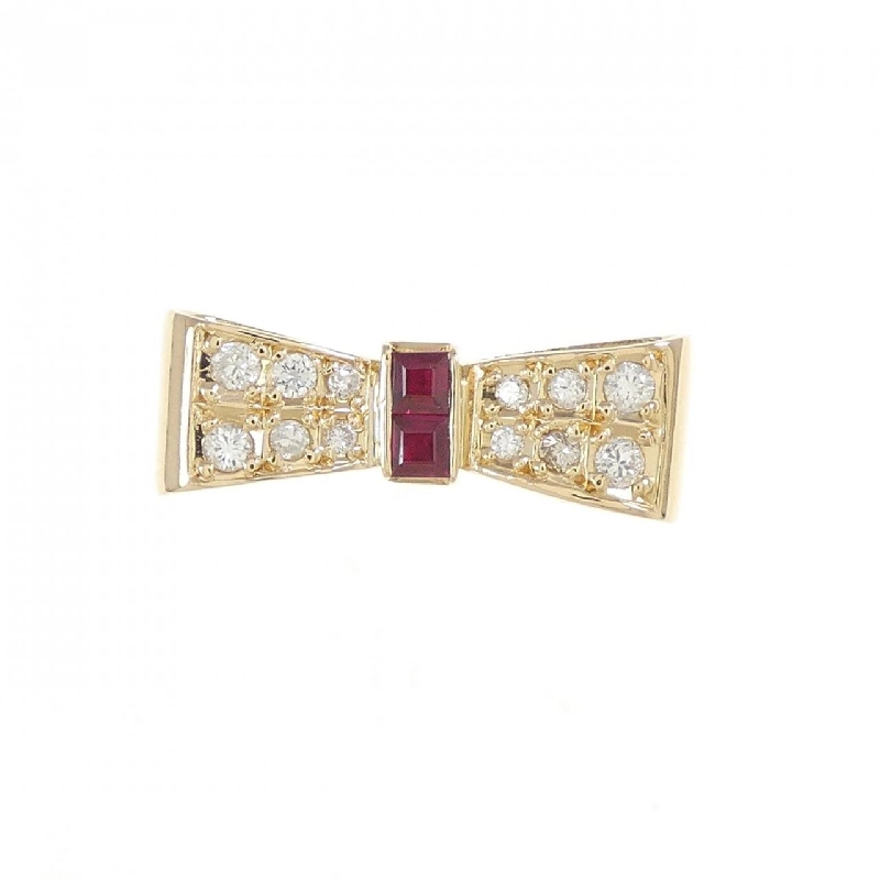 Nhẫn ruby K18YG hình ruy băng 0.16CT 670153