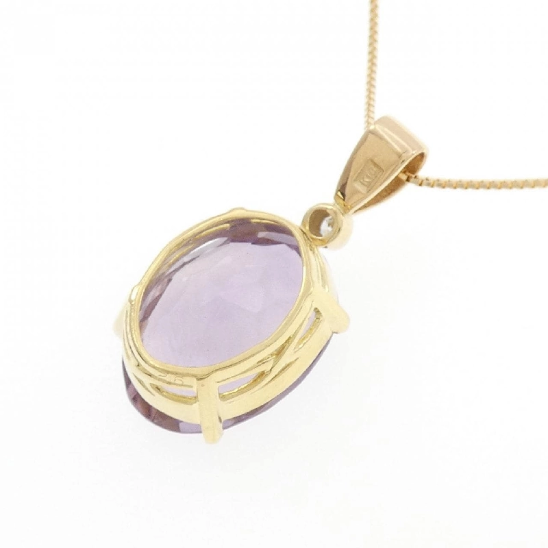 K18YG Mặt dây chuyền Amethyst 9.12CT - Hàng hiệu Chính hãng 859633