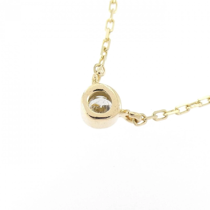 K18YG Solitaire Diamond Necklace - Hàng hiệu Authentic 856024