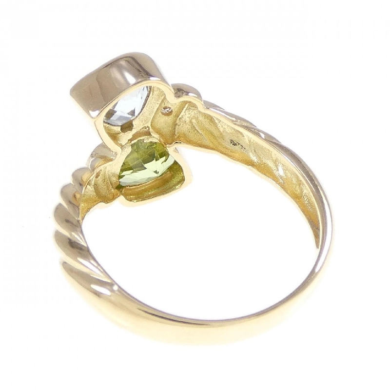 Nhẫn đá màu hình trái tim K18YG 670352