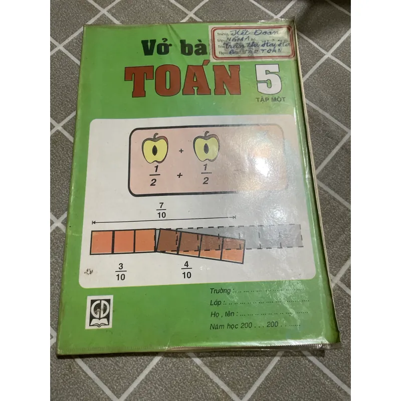 Vở bài tập Toán Lớp 5 ; chưa viết  553505