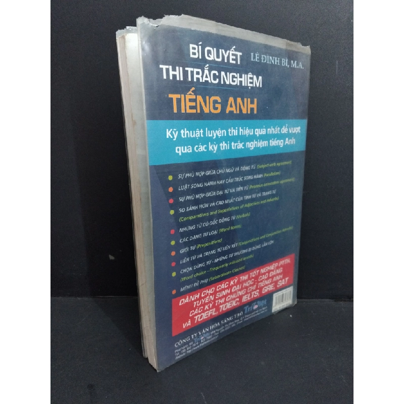 Bí quyết thi trắc nghiệm tiếng anh mới 90% bẩn bìa, ố nhẹ 2007 HCM2811 Lê Đình Bì, M.A HỌC NGOẠI NGỮ Oreka-Blogmeo 330737