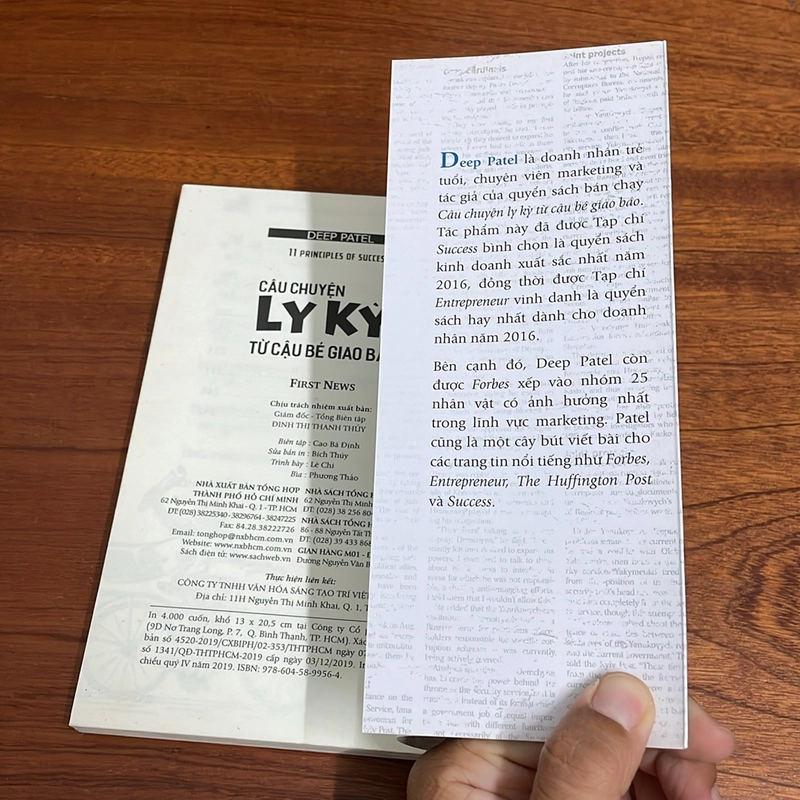 II Sách Kỹ Năng: Câu Chuyện Ly Kỳ Từ Cậu Bé Giao Báo - DEEP PATEL - 2019 498686