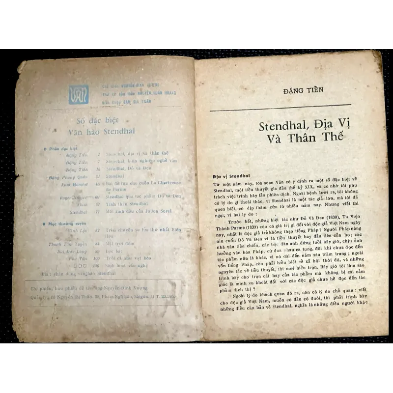 STENDHAL- Tạp chí Văn Học miền Nam VN trước 1975 1008577