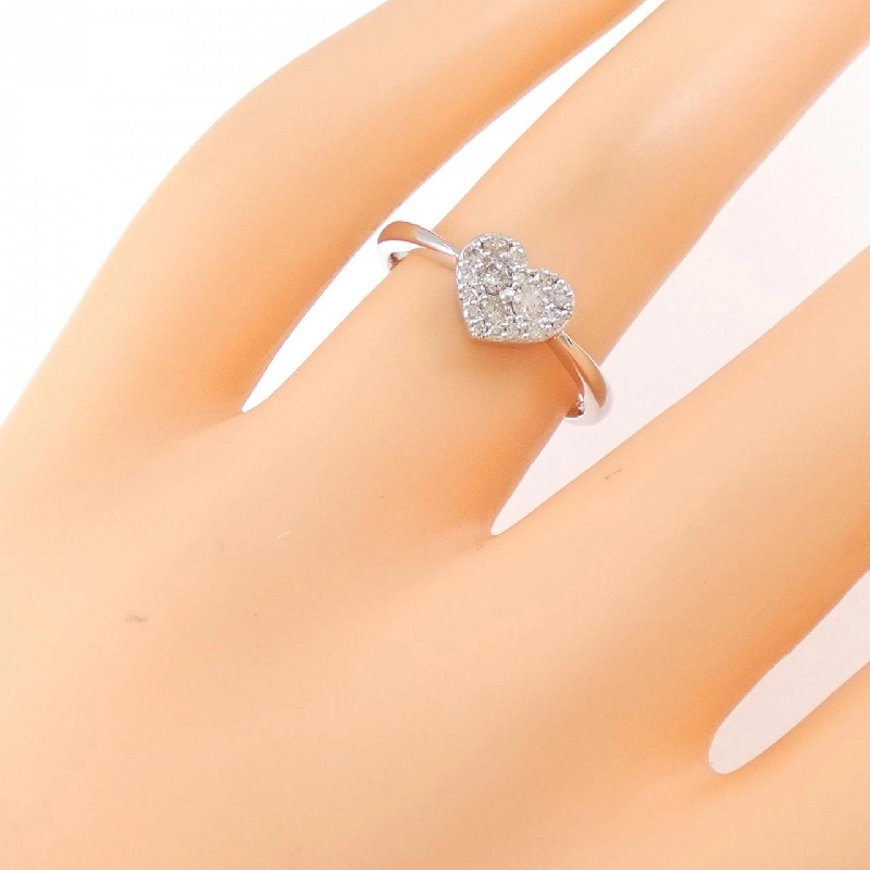 Nhẫn kim cương hình trái tim K18WG 0.20CT 670006