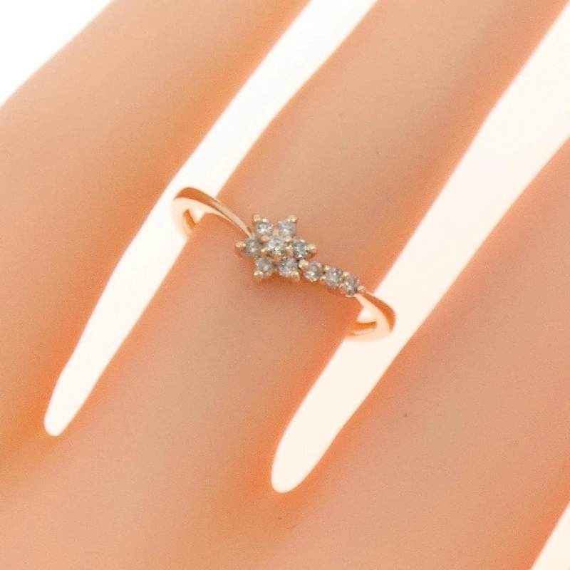 Nhẫn kim cương K10PG hoa 0.12CT 672014