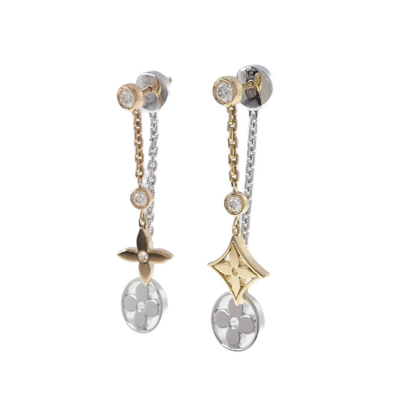 Bông tai Louis Vuitton Buckle Doreille Monogram Idylle - Hàng hiệu Chính hãng 665420