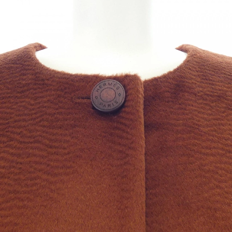 HERMES Elmes Crew de Sel Towel Plum 3H0124DH Áo vest dài - Hàng hiệu Chính hãng 823257
