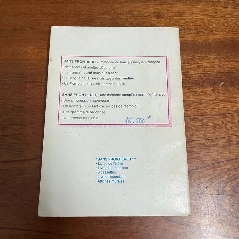 II Học Tiếng Pháp: SANS FRONTIÈRES 1 - MÉTHODE DE FRANCAIS (Sách Song Ngữ) -1992 475552