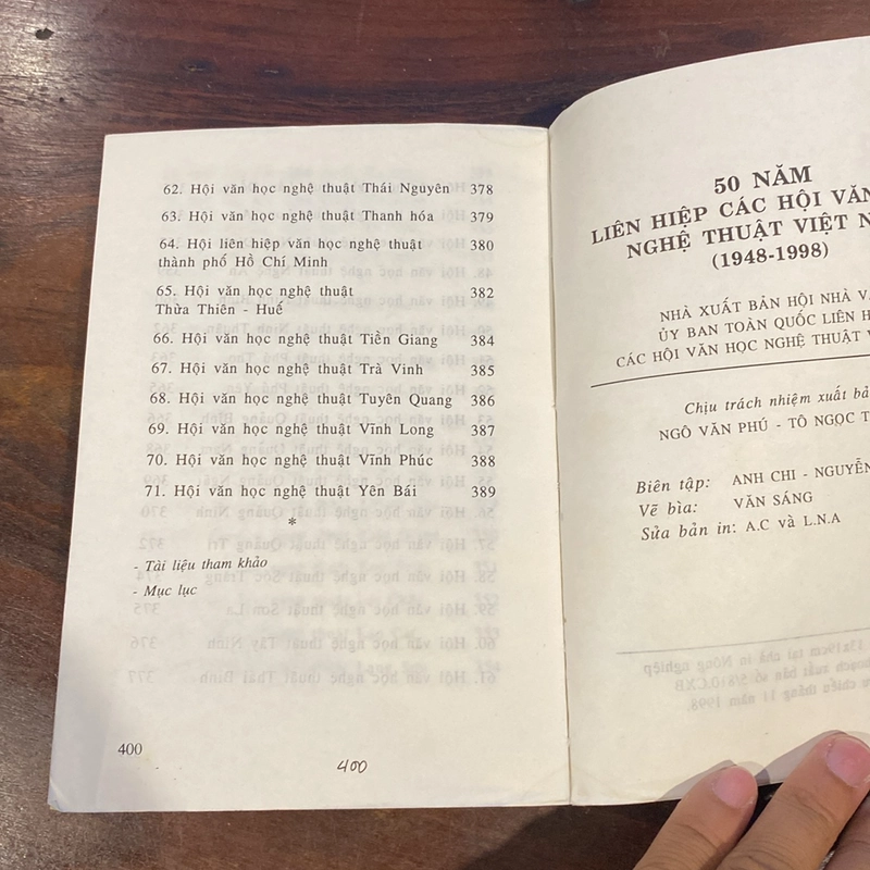 50 NĂM LIÊN HIỆP CÁC HỘI VĂN HỌC NGHỆ THUẬT VIỆT NAM 1948 - 1998 471379