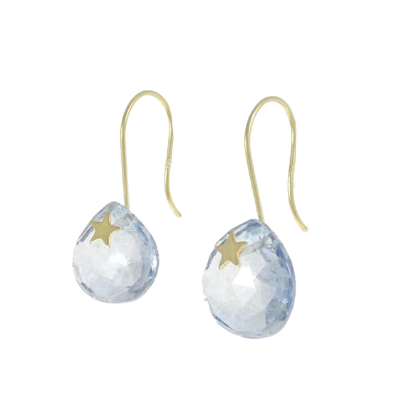 K18YG Ngôi sao Đá quý tổng hợp Bông tai - Hàng hiệu Chính hãng 871190