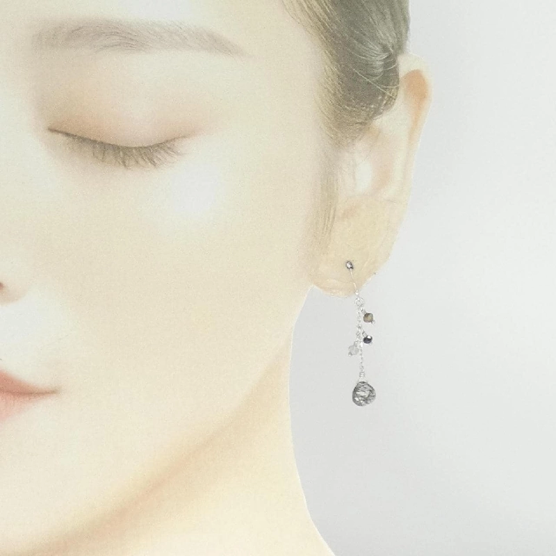 K18WG Tourmaline Inquartz Bông tai - Hàng hiệu Chính hãng 867473