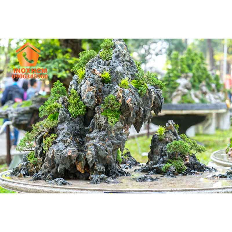 Hòn Non Bộ 80cm - Trang Tri Bể Cá, Nhiều Chi Tiết Tinh Tế-Tỉ Mỉ 3509