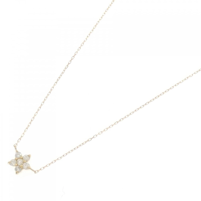 K18YG Hoa Hồng Kim Cương Dây Chuyền 0.10CT - Hàng hiệu Chính hãng 861118