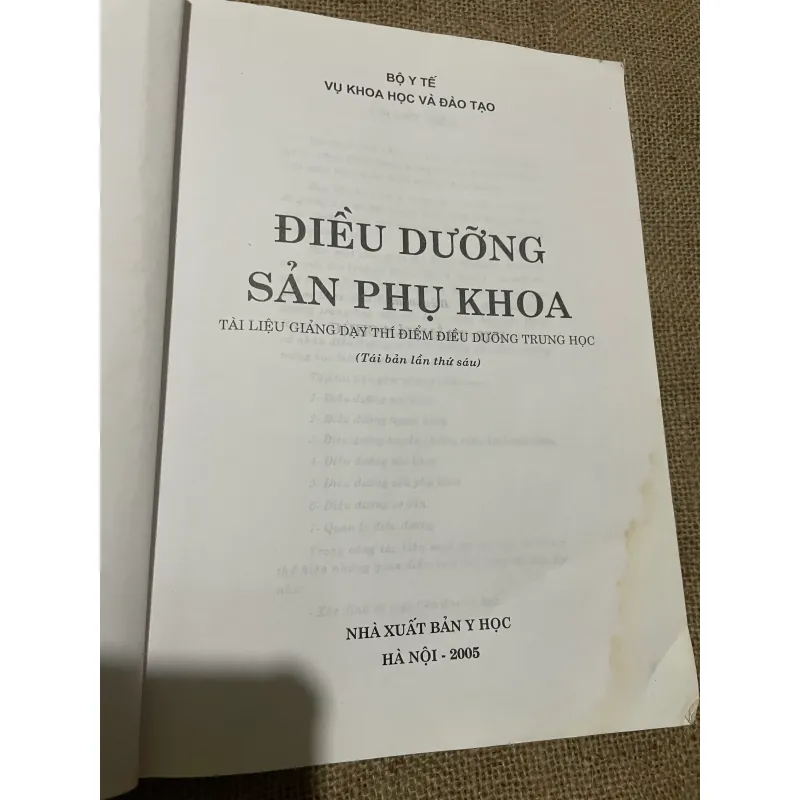 Điều dưỡng SÁN PHỤ KHOA, sách khổ lớn, sách y 570252