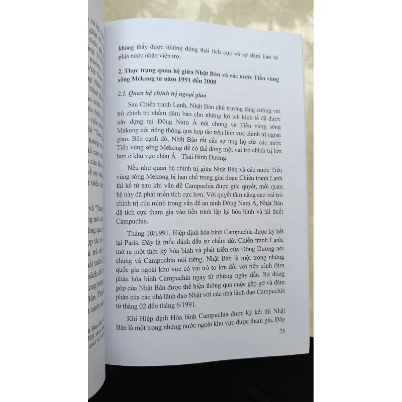 QUAN HỆ GIỮA NHẬT BẢN VÀ CÁC NƯỚC TIỂU VÙNG SÔNG MEKONG TỪ SAU CHIẾN TRANH LẠNH ĐẾN NAY 730629