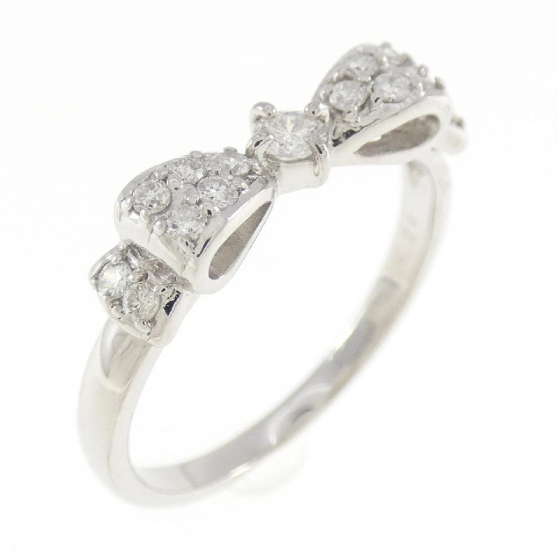 Nhẫn kim cương hình ruy băng K18WG 0.20CT - Hàng hiệu Authentic 854893