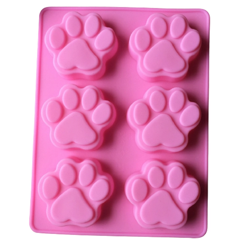 Khuôn silicon làm bánh, rau câu, bánh pudding, mousse 6 chân gấu - Mã số 1194 338643