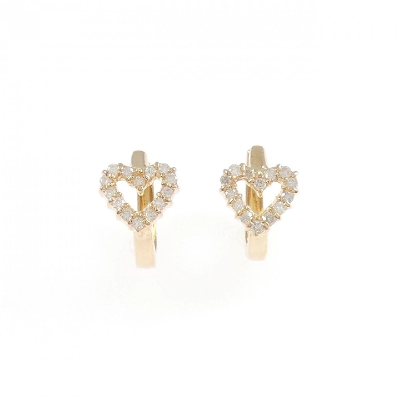 K18PG Bông tai hình trái tim kim cương 0.14CT - Hàng hiệu Chính hãng 862834