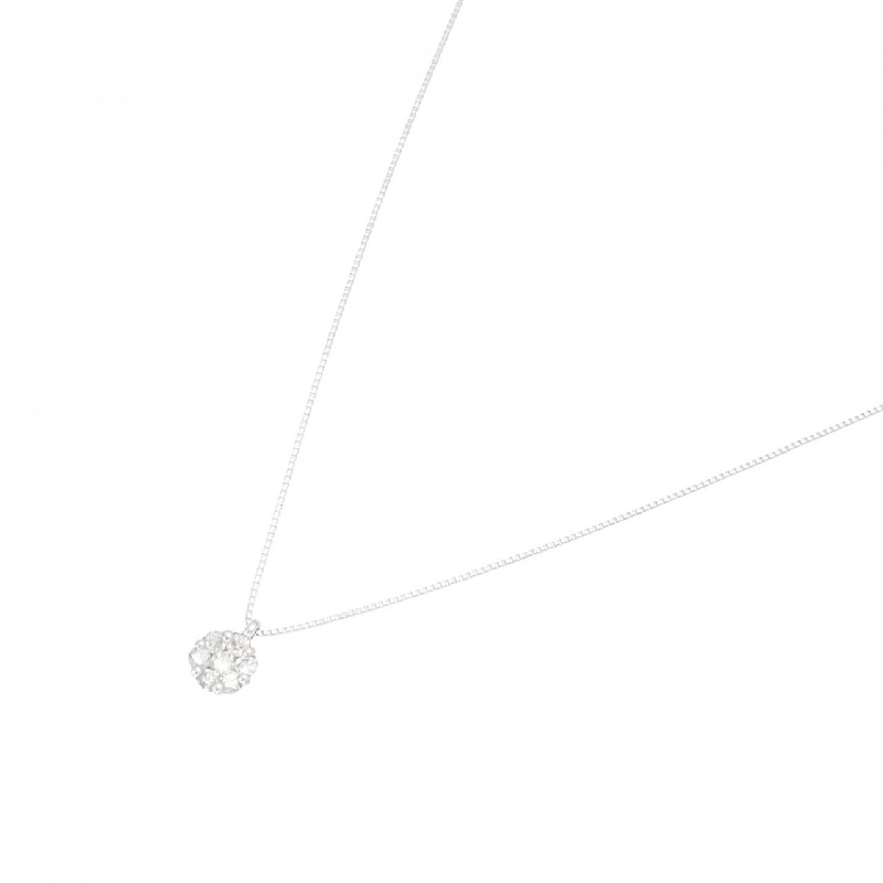 K18WG Hoa Kim Cương Dây Chuyền 0.20CT - Hàng hiệu Chính hãng 860131