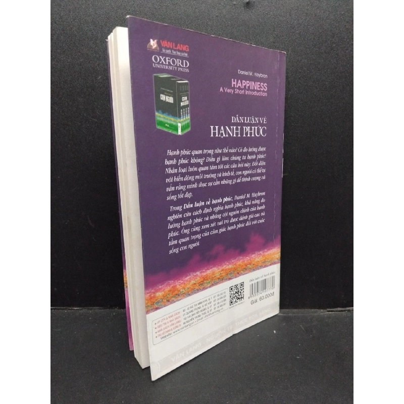 Dẫn luận về hạnh phúc mới 80% ố 2016 HCM1008 Daniel M. Haybron TÂM LÝ 916579