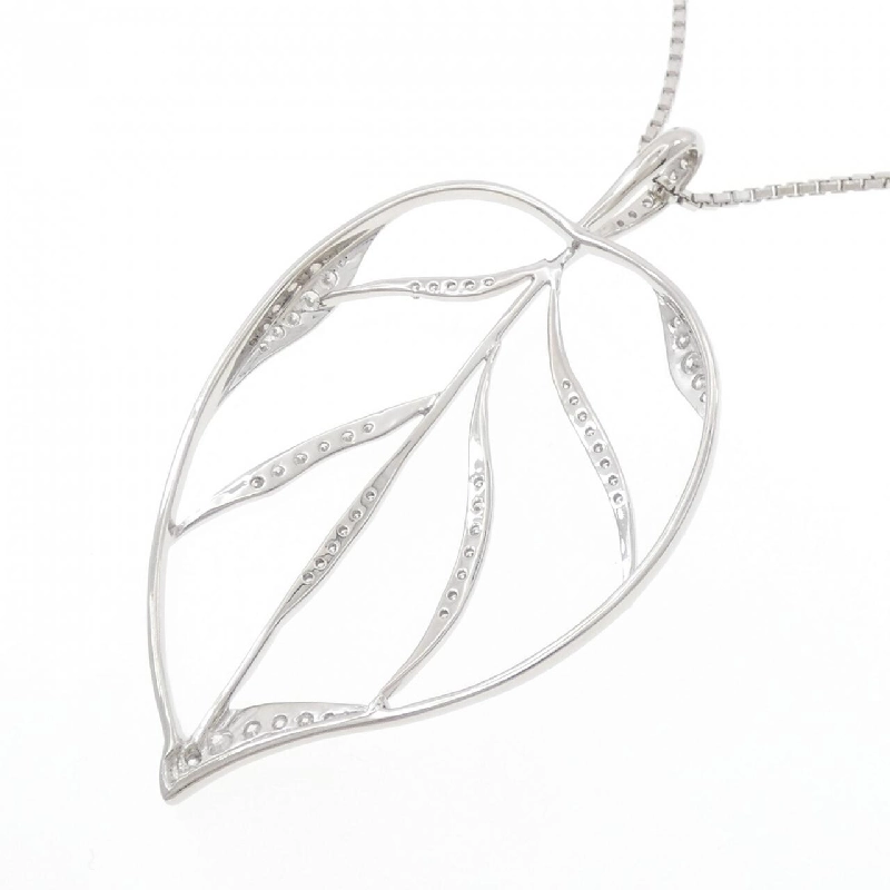 Dây chuyền kim cương PT900/PT850 hình lá 0.70CT - Hàng hiệu Chính hãng 847280