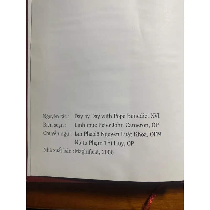 Suy niệm từng ngày với Đức Giáo Hoàng Bênêđíctô - bìa cứng 732997