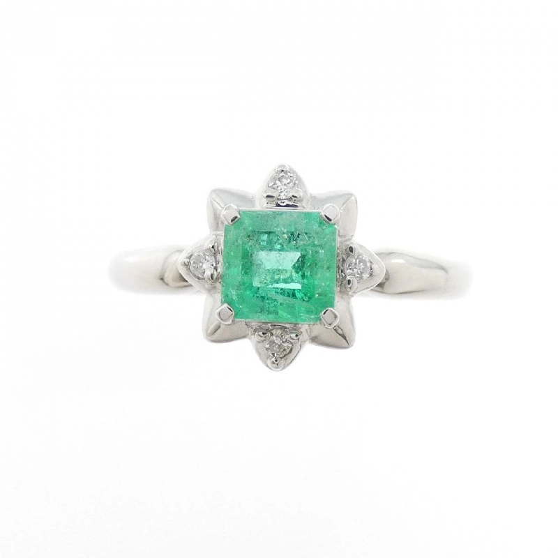 Nhẫn Emerald PT900 0.42CT - Hàng hiệu Chính hãng 854261