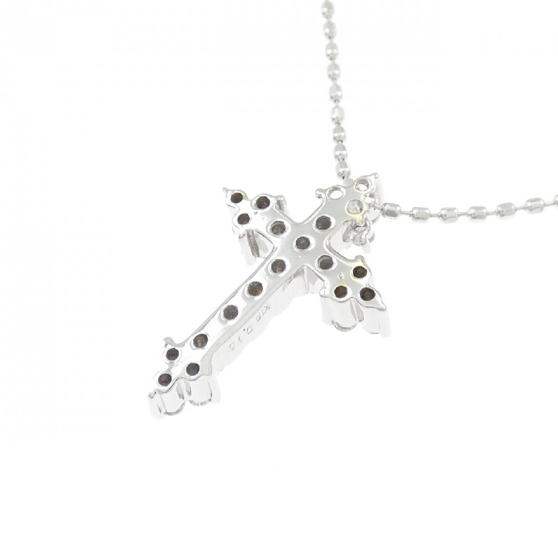 K18WG Dây chuyền kim cương chéo 0.16CT - Hàng hiệu Authentic 861494