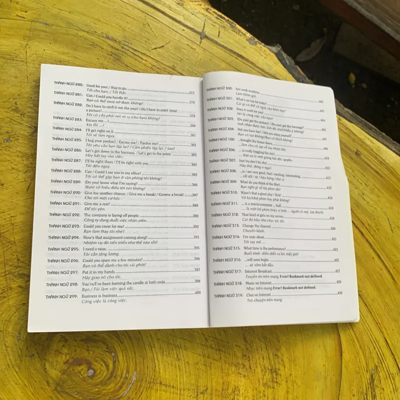 TUYỂN CHỌN 319 CÂU THÀNH NGỮ GIAO TIẾP TIẾNG ANH TRONG ĐỜI SỐNG HÀNG NGÀY- MỸ DUY 737227
