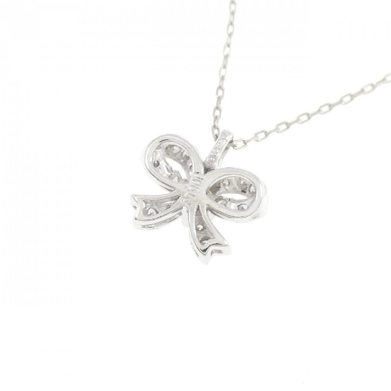 Dây chuyền kim cương PT900/PT850 hình ruy băng 0.13CT - Hàng hiệu Chính hãng 857318