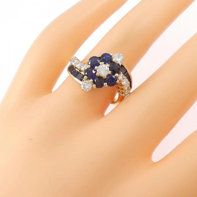 Nhẫn Sapphire Hoa K18YG 2.30CT - Hàng hiệu Chính hãng 850324
