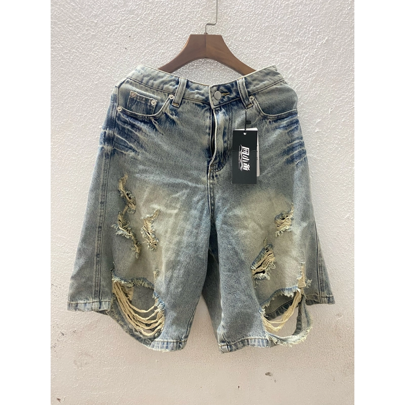 Quần short jeans rách form rộng 534106