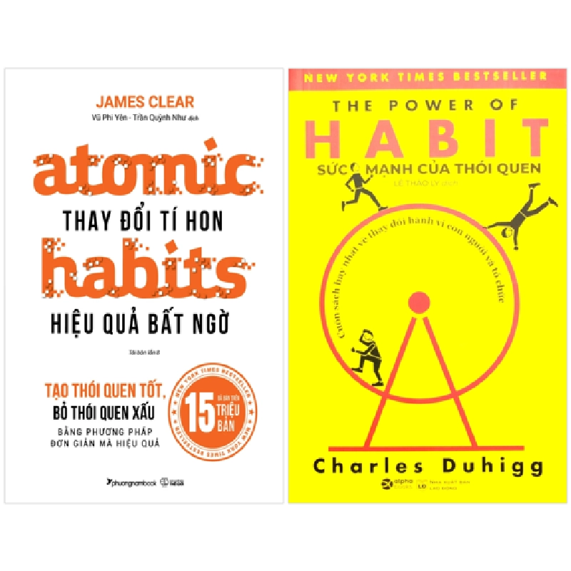 Combo Sách Atomic Habits - Thay Đổi Tí Hon Hiệu Quả Bất Ngờ + The Power Of Habit - Sức Mạnh Của Thói Quen (Bộ 2 Cuốn) - James Clear, Charles Duhigg 744431