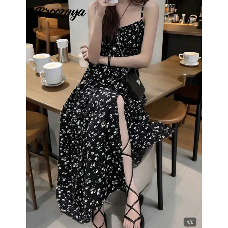 Váy maxi 2 dây xẻ đùi 1029700