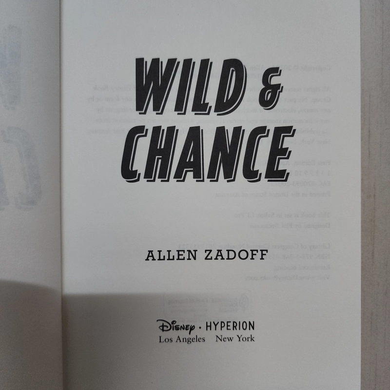 Sách Wild & Chance của Allen Zadoff mới 97% 508798