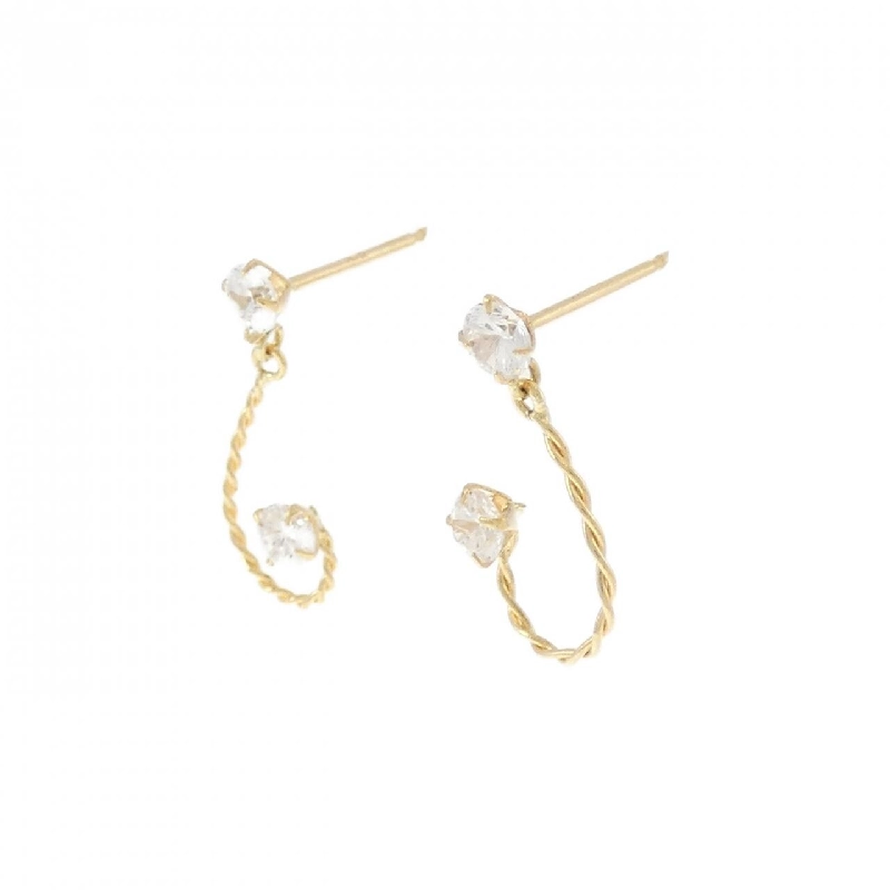 K18YG Bông tai Cubic - Hàng hiệu Chính hãng 868580