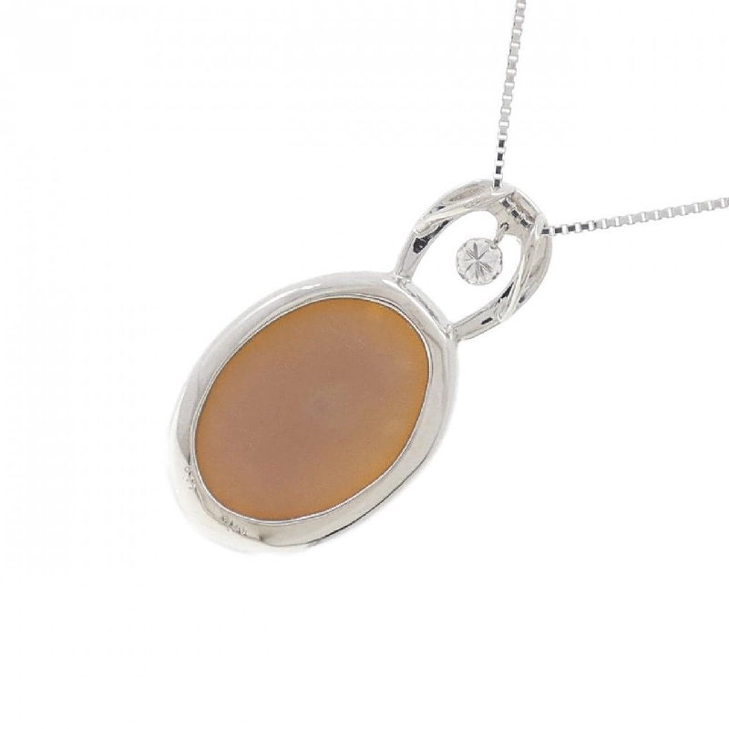 K18WG Mặt dây chuyền opal đen 6.41CT - Hàng hiệu Authentic 858724