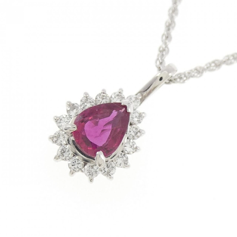 Dây chuyền ruby PT900/PT850 0.60CT - Hàng hiệu Authentic 861972