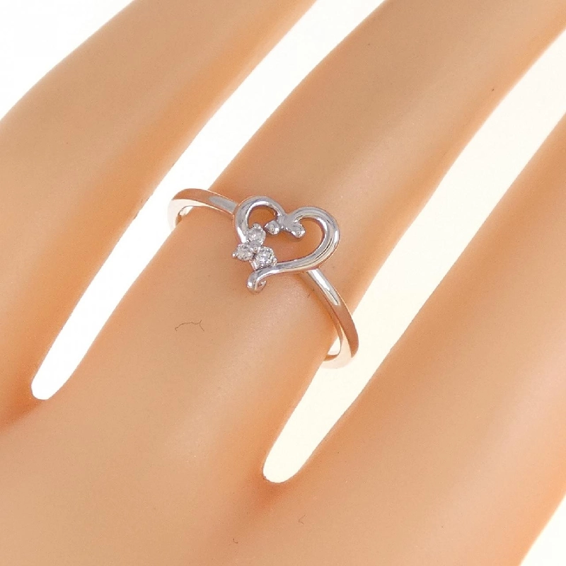 Nhẫn kim cương hình trái tim K10WG 0.02CT 672950