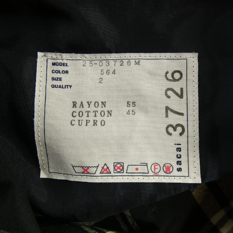 Áo sơ mi kẻ sọc SACAI PLAID PRINT SHIRT 25-03726M - Hàng hiệu Chính hãng 893731