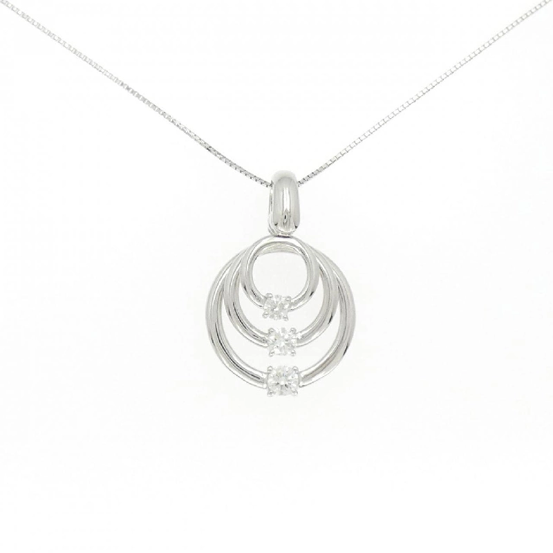 K18WG Dây chuyền kim cương 0.50CT - Hàng hiệu Chính hãng 860293