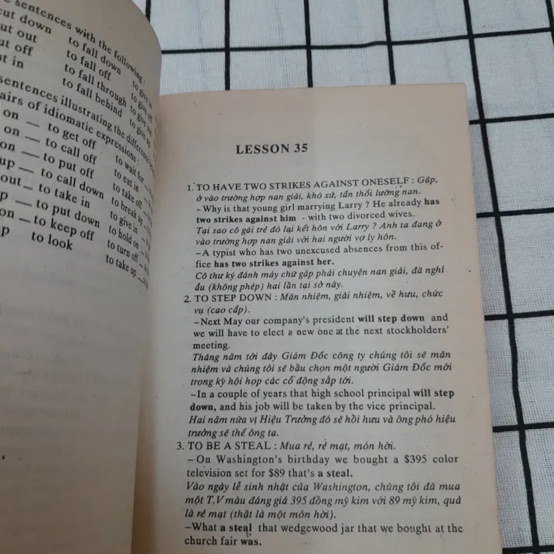 THÀNH NGỮ ANH VIỆT THÔNG DỤNG (Essential Idioms in Eng) Robert Dixson. Anh Thư dịch. 1993 732658