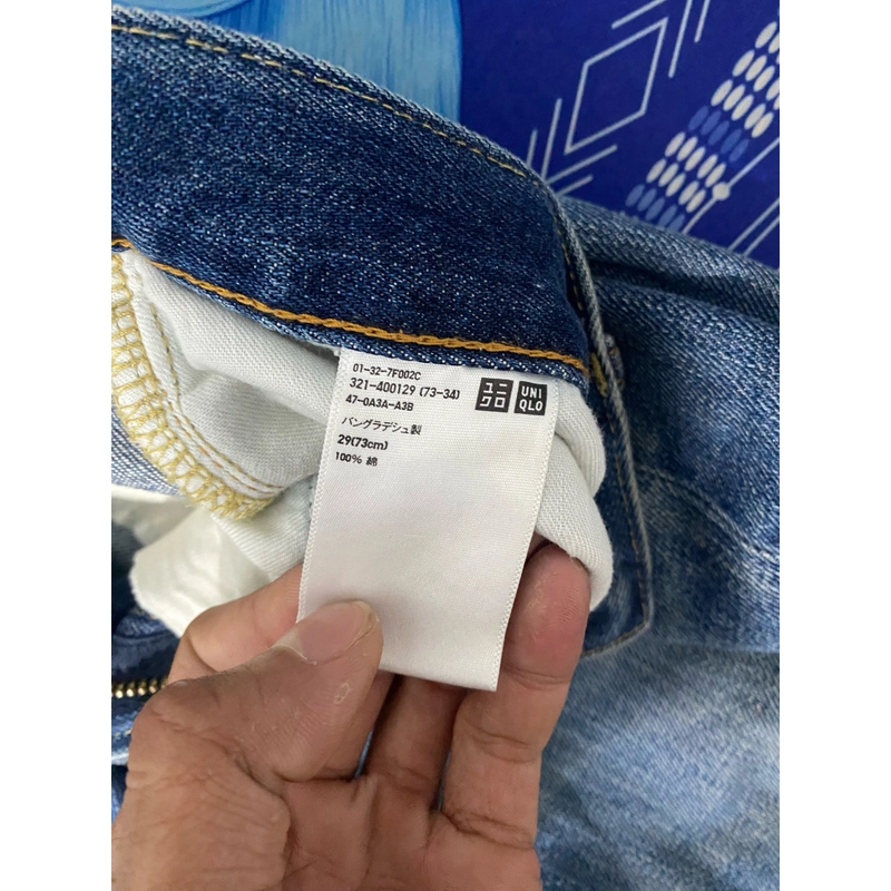 quần ống suông jeans Uniqlo. Chuẩn chính hãng số3  531021