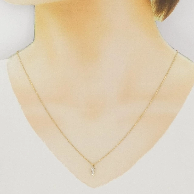 K18YG Ba viên đá kim cương dây chuyền 0.15CT - Hàng hiệu Chính hãng 858895