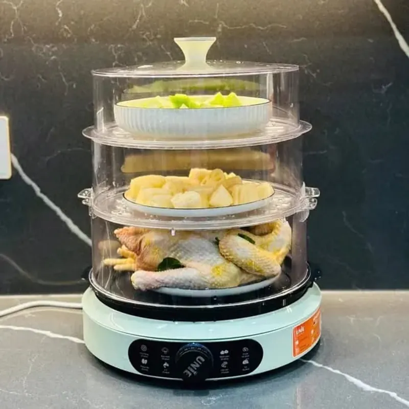 Nồi hấp Unie UE680 dung tích lớn 15L, 3 tầng hấp, gợi ý thời gian hấp 799324